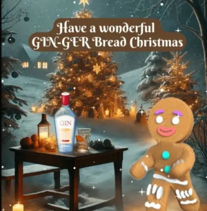 Happy Christmas Card – GIN-gerbread Delight!