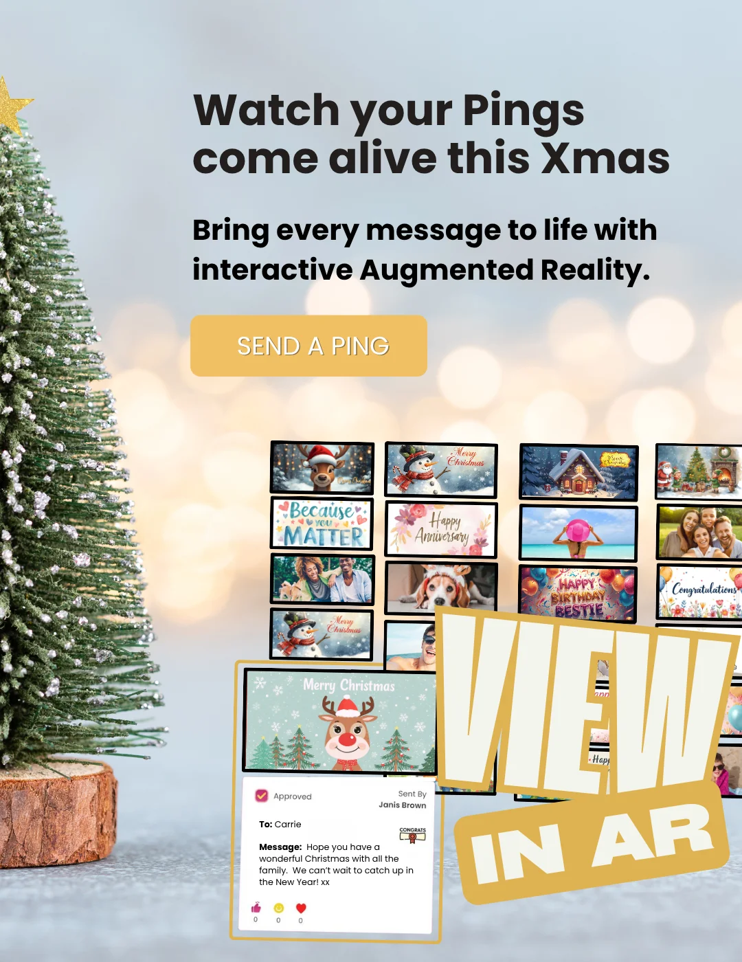 Ping happiness instantly. Save time, money, & the planet!