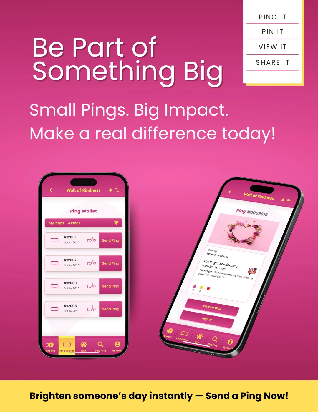 Wall of Kindness Pings  Big Impact