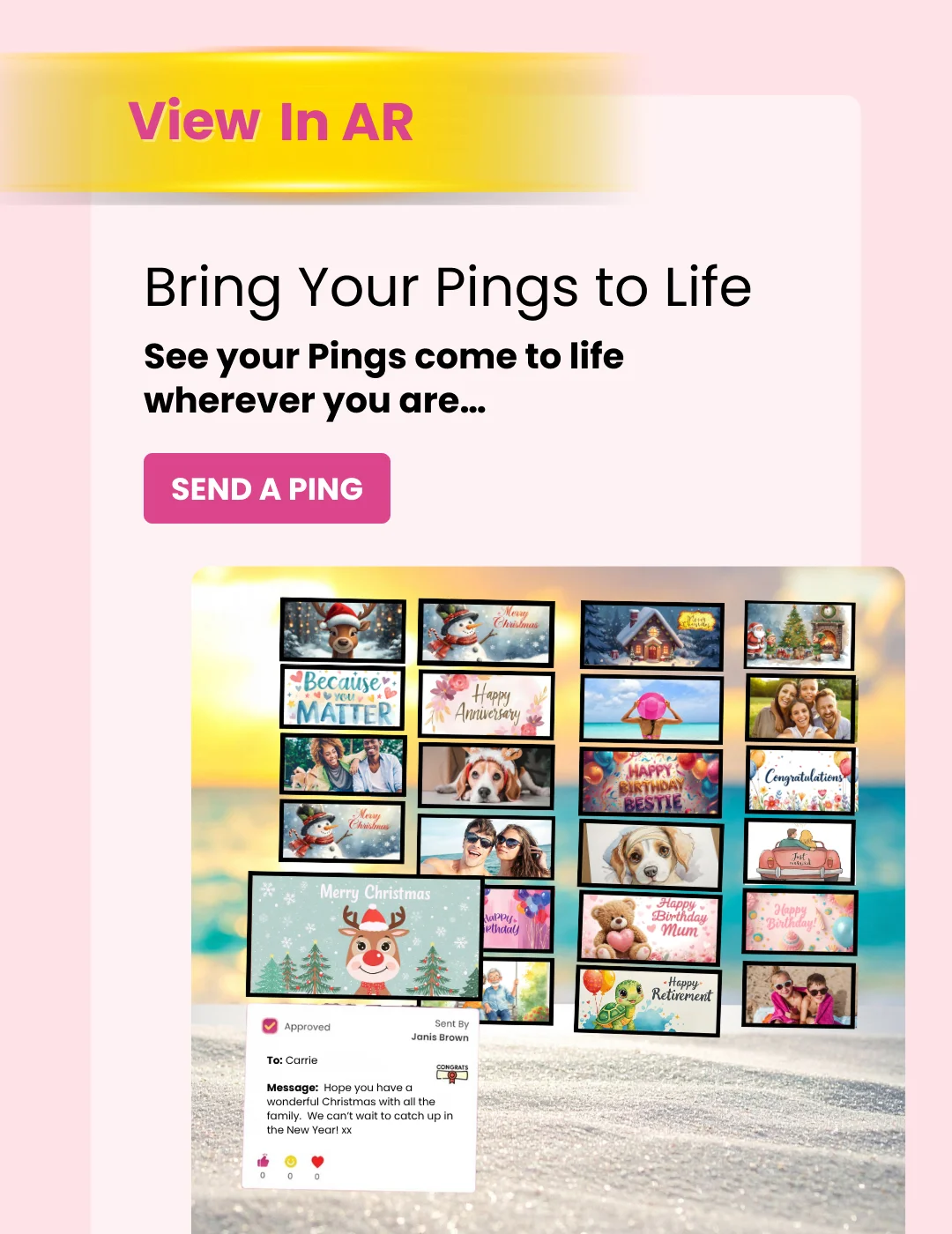 Wall of Kindness Augmented Reality