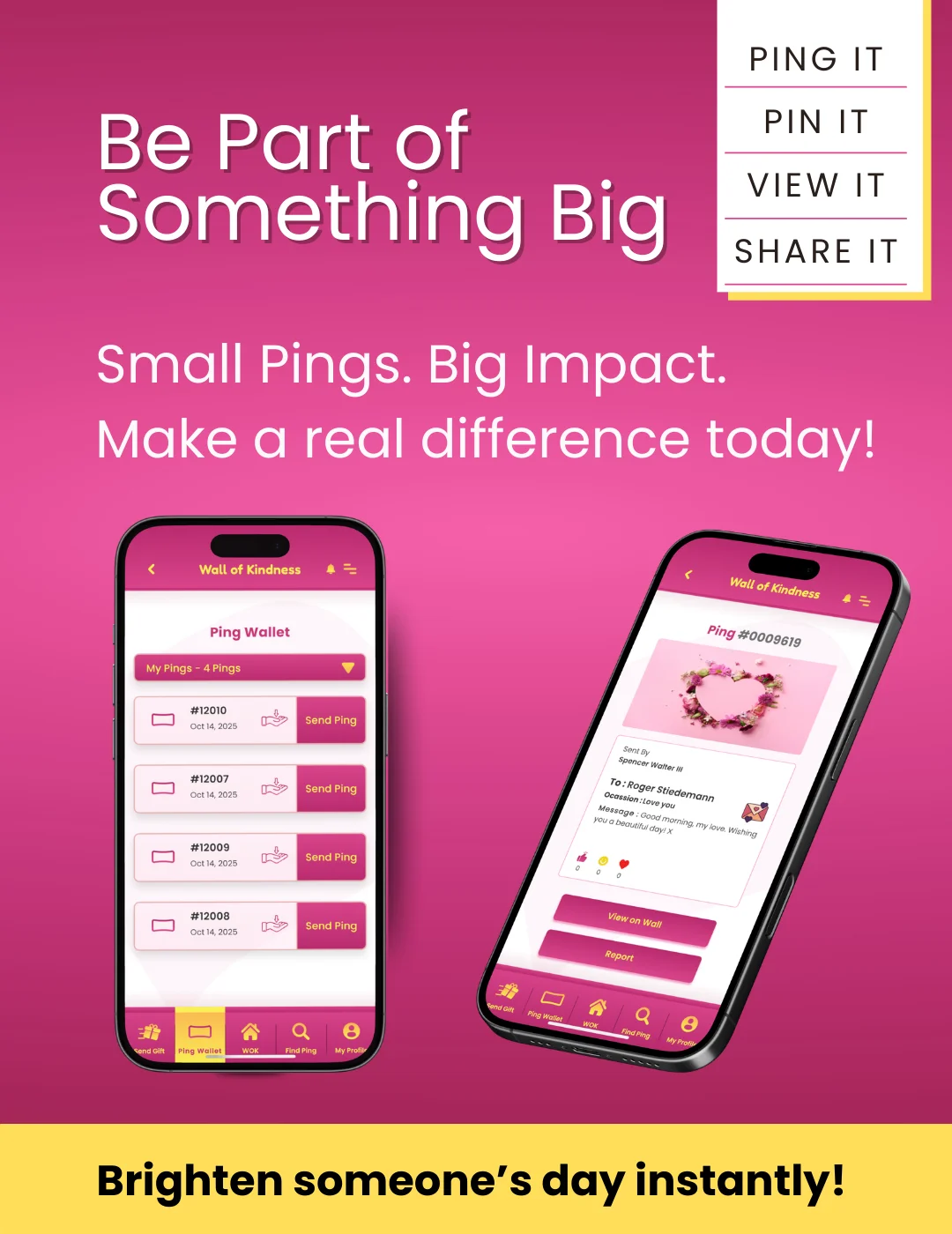 Wall of Kindness Pings  Big Impact