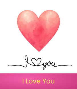 I Love You AR eCard design