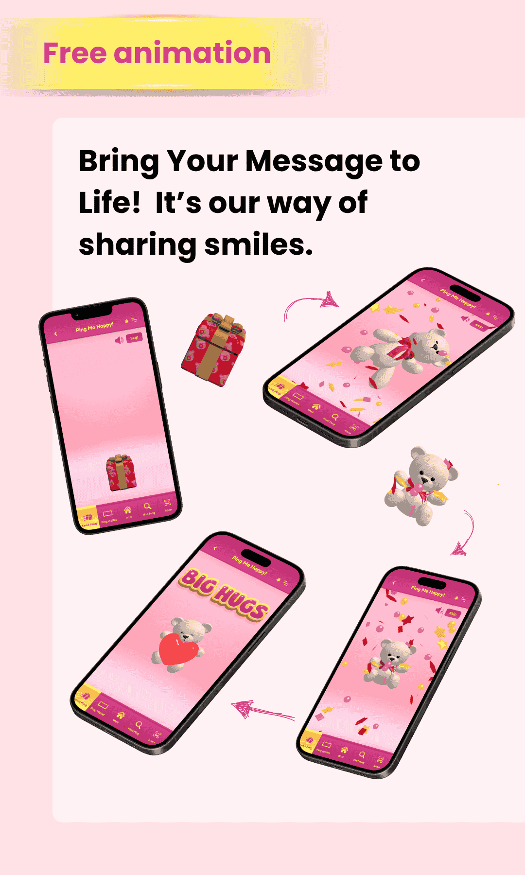 digital greetings Card App - FRee animation